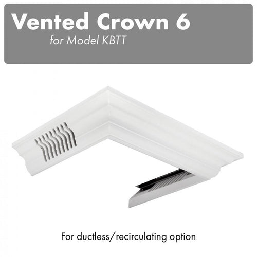 ZLINE Vented Crown Molding Profile 6 for Wall Mount Range Hood (CM6V-KBTT) main image.