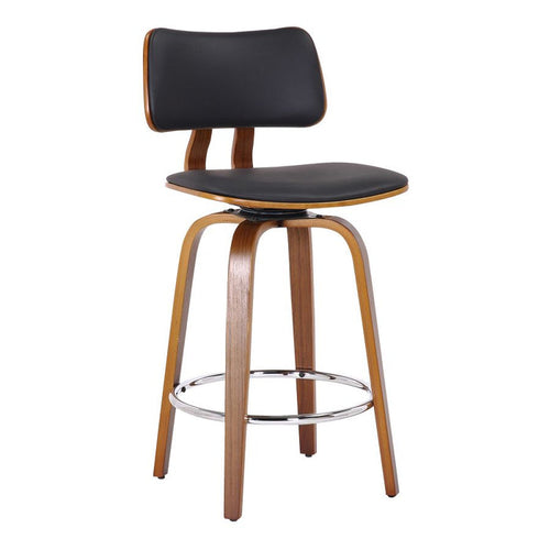 Zuni Swivel Counter Stool - Walnut - Windsorchrome