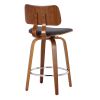 Zuni Swivel Counter Stool - Walnut - Windsorchrome
